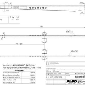 V-aisapari AL-KO 1000kg 2150mm