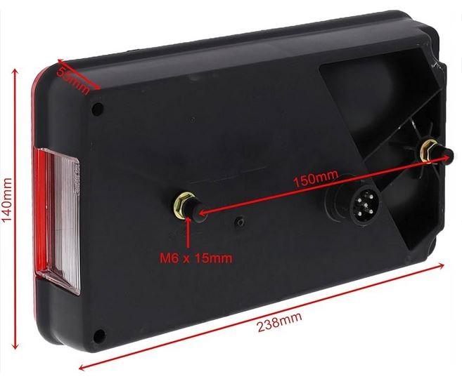 Peräkärryn takavalo Aspöck multipoint 5 led